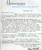 Letter from Stan Laurel.