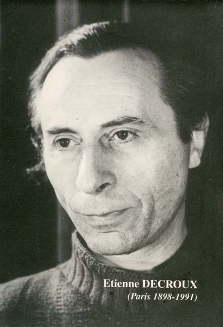 Etienne Decroux, circa 1930s. Photo, Etienne Weill.