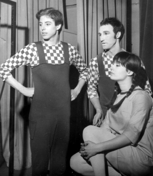 On tour in Le Havre. Middle, Jean-Claude Sergant, right, Catherine Krier. Circa, 1967.