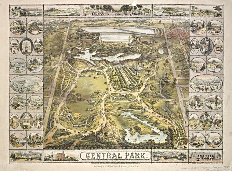 Central Park - 1863. An antidote to the malady of industrialized city living.
