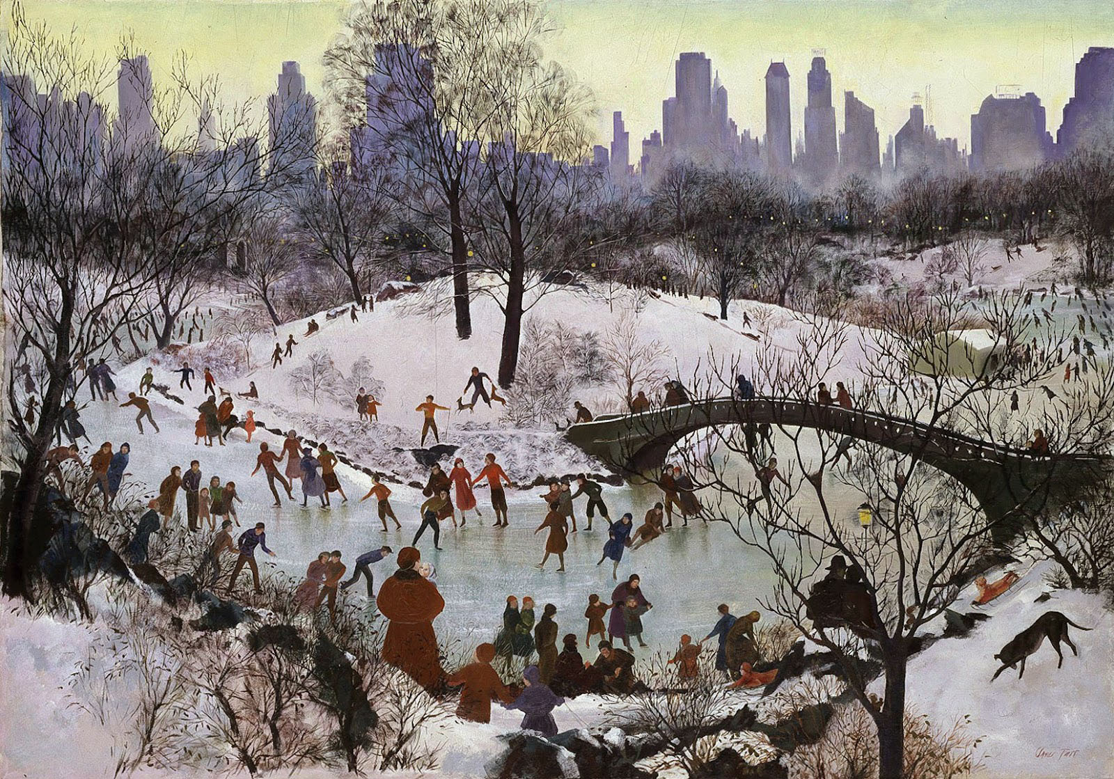 Skating in Central Park.