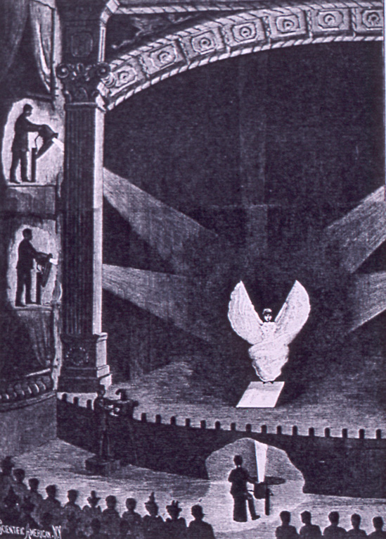 Loie Fuller onstage. From Scientific American magazine.