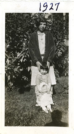 My mother with little sister, Ada.